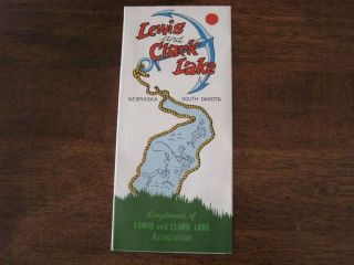 Lewis And Clark Lake Nebraska South Dakota Vintage Brochure Map Photos Ads