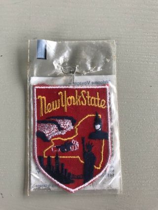 Vintage York State Souvenir Patch by Voyager Emblems Niagara Falls City Red 2