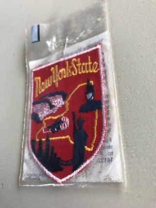 Vintage York State Souvenir Patch by Voyager Emblems Niagara Falls City Red 3