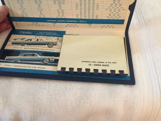 1965 Cadillac Automatic Level Control Color Selections Databook 5