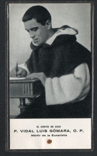Holy Card Relic Antique Venerable Padre Vidal Santino Image Pieuse Reliquia