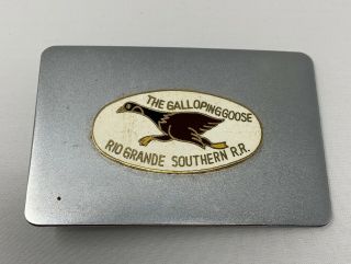 The Galloping Goose Rio Grande Southern Railroad Train Belt Buckle