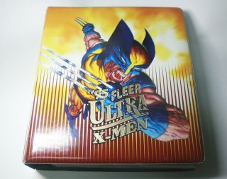 Vintage Marvel X - Men 1995 Fleer Ultra 3 Ring Binder Wolverine Many Cards More