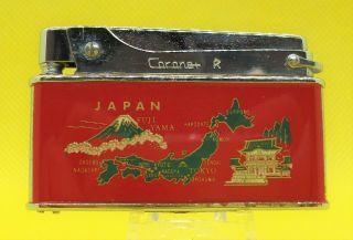 Vintage Rare Japan Colorful Flat Pocket Advertising Lighter
