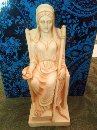 Hestia Enthroned Sacred Source Statue 8 1/4 "