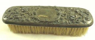 Antique Ornate Sterling Silver 6 1/2 Inch Clothes Or Shoe Brush