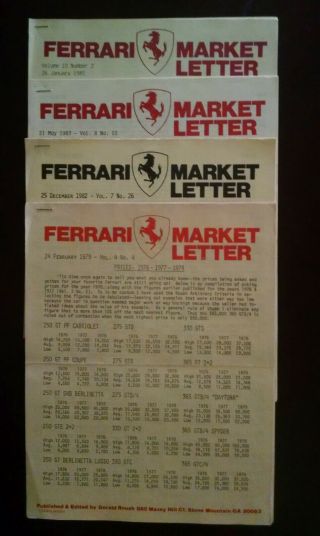 Ferrari Market Letters (4) 1979 - 1985