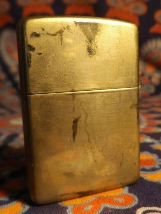 One Vintage ZIPPO Lighter Solid Brass 2