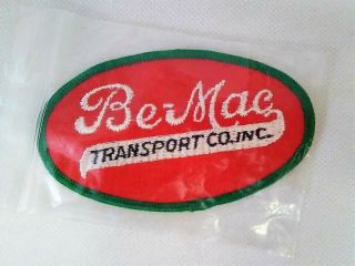 Vintage Bei Mac Transport Company Inc Embroidered Patch
