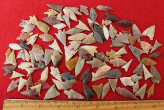 (100) Miniature Neolithic Common Assorted Points