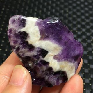 WOW 100 Natural Raw Chevron Amethyst Crystal Rough Chunk Healing Stone 42g 2