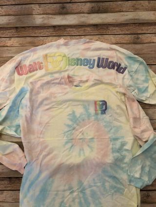 Walt Disney World Cotton Candy Spirit Jersey Tie Dye Shirt Size Medium