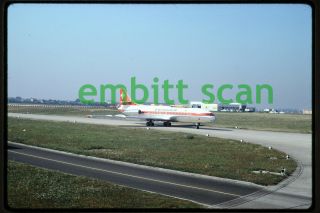 Slide,  Swissair Sud Se - 210 Caravelle Iii (hb - Ict) At Heathrow,  1969