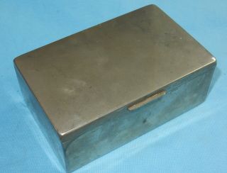 Fine Cigarette Box,  Metal Chrome - - Wooden Lining - 130 Mm