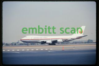 Slide,  Jal Japan Air Lines Boeing 747 - 246b (ja8110) At Lax,  1972