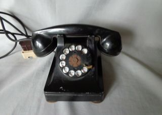 Vintage Bell System Made By Western Electric F1 Black Rotary Phone Telephone