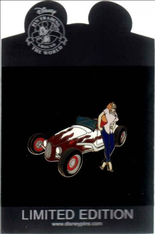 Jessica Rabbit Pin Hot Rod Series - White And Brown Custom Convertible Le100