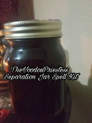Seperation Jar Spell Kit Voodou Wicca Pagan Magic Occult Remove Distance Breakup