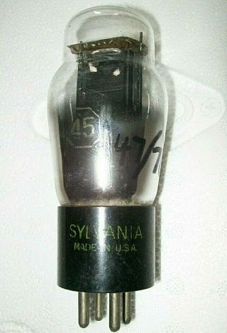 Sylvania Type 45 Vacuum Tube - - - Tv - 7 And Good