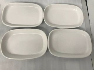Set Of 4 Eastern Airlines White Rectangular Pfaltzgraff Salad/dessert Plates