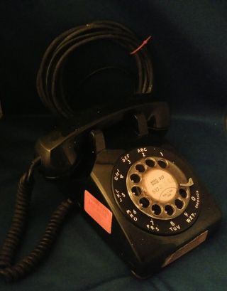 Vintage 1952 Black Western Electric Bell System 500 Rotary Dial Desk Telephone