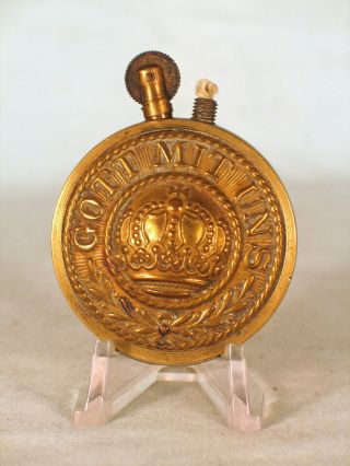 Wwi Trench Style Lighter - 1918 - With Crown And " Mott Mit Uns " Embossed