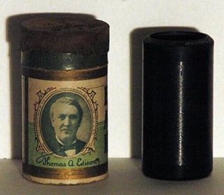 Antique Thomas Edison Amberol Cylinder Record With Case 9402 Song of the Nations 2