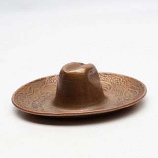 Vintag Copper Western Cowboy Hat Ashtray