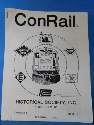 Conrail Historical Society 1995 December Vol 1 12 Conrail 
