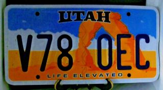 Utah Life Elevated License Plate V78 - Oec