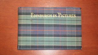 Vintage Edinburgh In Pictures Album With 12 Local Stamps Pasted Inside