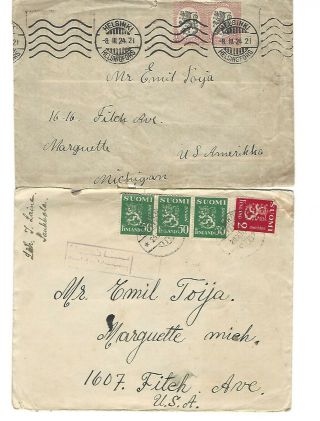 Finland 1939 - 1942 Censored Envelopes With Letters,  Sent To The Us.