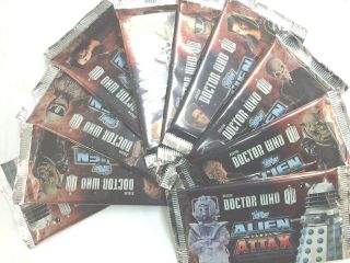 Topps Doctor Who Alien Attax Trading Card Game Booster Packs X 10 Packs - Value