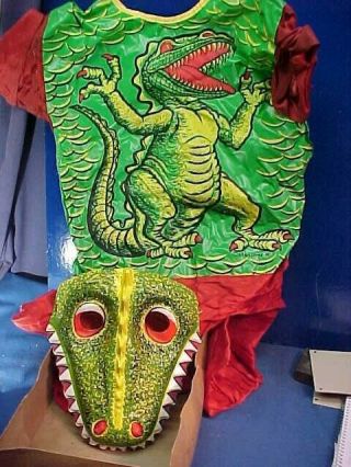 Orig 1974 Dinosaur Kids Halloween Costume By Ben Cooper
