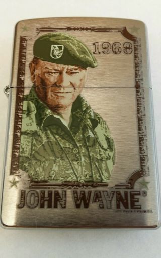 VIETNAM 1968 John Wayne Green Berets Zippo Lighter Army Military Special Forces 4