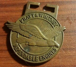 Vintage Pratt & Whitney Aircraft Engines Logo Watch Fob