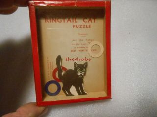 Vintage Journet Lucky Ringtail Cat Puzzle Halloween Dexterity Game