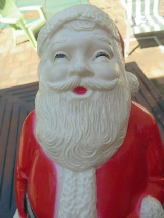 Vintage Christmas Hard Plastic Santa Claus Figure Circa 1950s 14.  5 " High