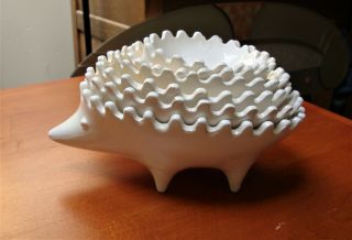 Vintage Mid Century Walter Bosse Style Ceramic Nesting Hedgehog Ashtray Set 6
