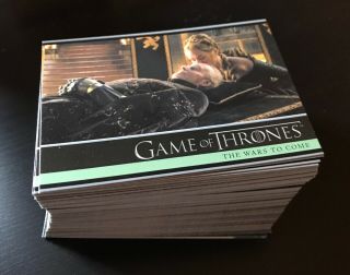 2016 Rittenhouse Game Of Thrones Season 5 Complete 100 Card Base Set