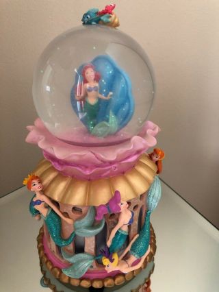Disney Little Mermaid " Daughters Of Triton " Musical Snow Globe.  1988.