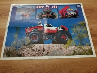 Vintage 1988 Monster Jam Truck Fly N Hi Bigfoot 4x4 Poster