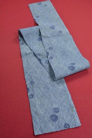Tx14/50 Vintage Japanese Fabric Cotton Antique Boro Patch Indigo Blue 72.  8 "