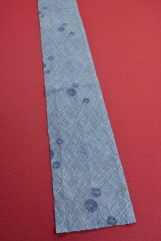 TX14/50 Vintage Japanese Fabric Cotton Antique Boro Patch Indigo Blue 72.  8 