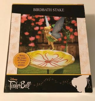 Extremely Rare Disney Tinkerbell Birdbath Stake Tinker Bell Bird