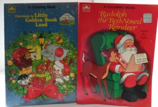 Vintage Christmas Coloring Books C80s