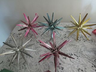 Set of 13 1950 ' s Vintage Christmas Ornaments Stars Bell Lantern Ball and More 6