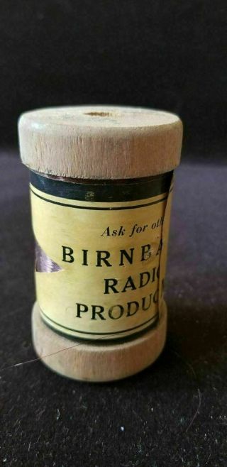 Vintage Nos Birnbach Radio Co Plain Enameled Magnet Wire Spool 38 Awg 1/4 Lb
