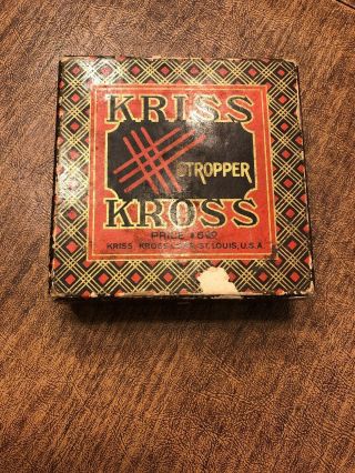 Kriss Kross Stropper Razor Sharpener W/original Box & Instructions 1920 