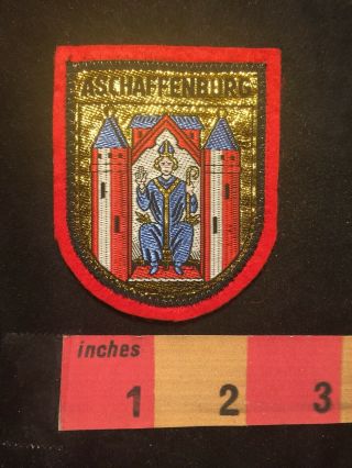 Aschaffenburg Germany Patch W/ Woven Front & Felt Back 86e9